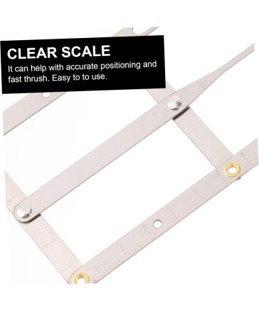 NOLITOY 3pcs Eyebrow Scale 3 Point Positioning Ruler Bladee Measuring Tool Second Generation Adjustable Gold 16X4.5X0.6CMx3pcs Silverx3pcs - Buy Online on GoSupps.com