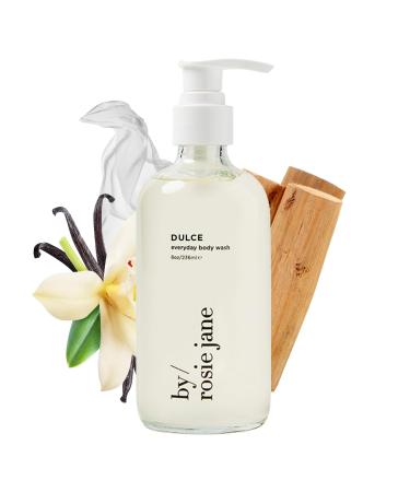 By Rosie Jane Everyday Body Wash (Dulce) - Hydrating Body Wash Made with Organic White Tea Extract & Cocoa Extract - Repairs Skin Elasticity & Collagen - Vegan & Non-Toxic (8 Fl Oz)