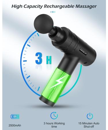 Uplayteck Massage Gun - 30 Speeds 8 Heads Ultra Quiet LED Display - Best Deep Tissue Muscle Massager for Neck Back & Shoulders - International Shipping Available - Buy Online on GoSupps.com