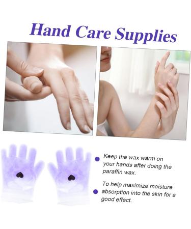 FRCOLOR Paraffin Wax Hand Film 1 Pair Lavender Hand Wax Set Portable Purple Suite Pe Bag Paraffin Wax Cover Kit - Buy Online on GoSupps.com