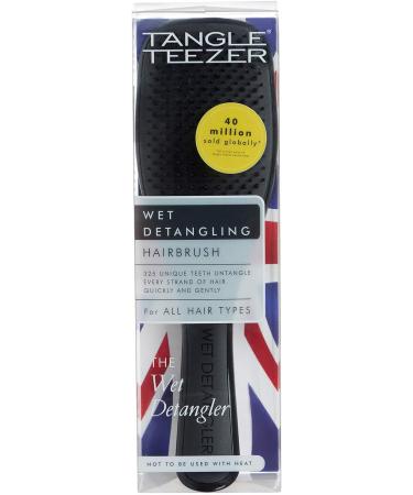 Tangle Teezer Wet Detangler Large Black | Professional Hair Brush for Wet & Thick Hair | Ideal Support Flat Handle | Midnight Black Bundle - Buy Online on GoSupps.com