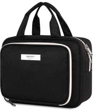Large Full Size Black Toiletry Bag for Women - Travel Makeup Organizer - Buy Online on GoSupps.com