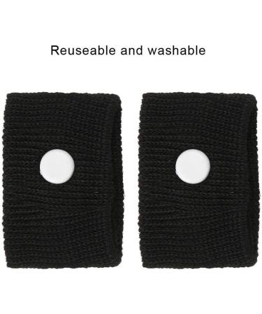TMISHION Anti Nausea Wristbands for Travel Motion - Acupressure Bracelet for Adults - 1 Pair Black - Buy Online on GoSupps.com