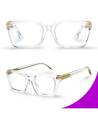 VISOONE Spring Hinge Blue Light Blocking Glasses - Trendy Square Gaming Eyewear for Men & Women - Anti Glare YALE - Buy Online on GoSupps.com