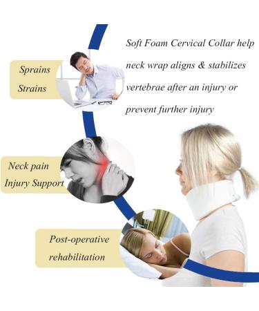 Soft Foam Cervical Collar - Adjustable Neck Support Brace for Pain Relief | Ideal for Sleep | Small Size - Buy Online on GoSupps.com