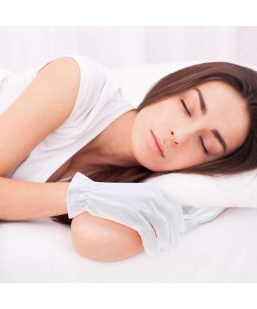 Moisturizing Gloves for Over Night Bedtime | Premium Cotton | Eczema Dry Sensitive Skin Therapy | Secure Wristband | One Size Fits Most - 6 Pairs - Buy Online on GoSupps.com
