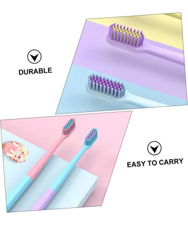 Partykindom 8-Pack Macaron Toothbrushes - Travel-Friendly Oral Care Tools for Adults | Japanese Design Tooth Cleaning Brushes - Buy Online on GoSupps.com