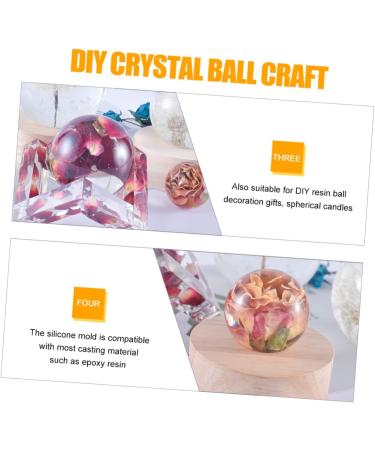 STOBOK 2pcs Ball Mold Round Mold Round Soap Molds Crystal Casting Mold Candle Wax Mold Sphere Making Candle Making Mold Silicone Mold Silicone Ball Silica Gel One Body White White 5.9X5.9X5.9CM - Buy Online on GoSupps.com