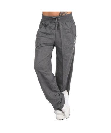 Women's Soft Cargo Pants Casual Workout Wide Leg High Waist Cargo Yoga Pants with Pockets Stretch Leggings Gym Sweatpants