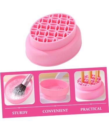 MAGICLULU Makeup Brush Cleaning Cup Makeup Brush Cleaner Silicon Brush Cleaner Pad Brush Washing Tools Brush Scrubber Mat Makeup Brush Washing Tool Silica Gel Beauty Egg Drying Rack Pink - Buy Online on GoSupps.com