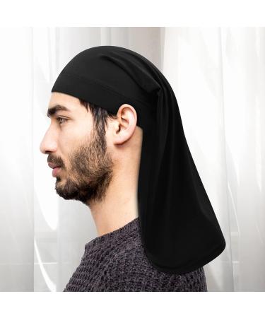 4 Piece Unisex Dreadlock Cap - Black Long Hair Dreads Head Wrap for Men and Women - Buy Online on GoSupps.com