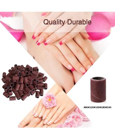 TORR 500 Pieces 80 120 150 180 240 Sanding Bands Bit Ring Manicure for Pedicure Nail Electric Drill Grinding - Buy Online on GoSupps.com