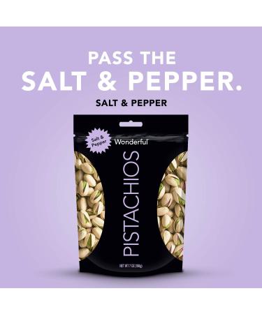 Wonderful Pistachios Salt and Pepper Flavored Nuts 7 Ounce Resealable Pouch - Buy Online on GoSupps.com