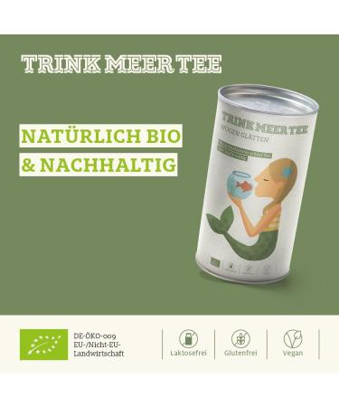  TRINK MEER TEE Drink More Tea SMOOTH WAVES - Organic Green Tea | highly aromatic | Organic Sencha with mango peach flavors and marigold blossoms | flavored loose Sencha tea in a pretty tea tin | Gift | 120g - Buy Online on GoSupps.com
