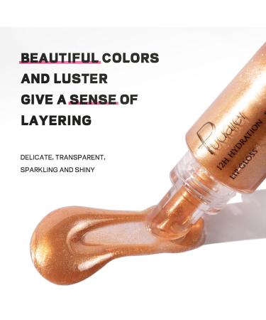 Plumping Lip Gloss for Women - 8 Colors Moisturizing Lip Plumper with Sparkling Shine | Hydrating Liquid Lipstick 0.35 fl oz - Buy Online on GoSupps.com