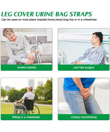 Catheter Leg Bag Holder - 2Pcs Foley Sleeve for Drainage Bags - Elastic Calf Strap - Small Size - Buy Online on GoSupps.com
