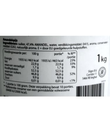 Maison Niels de Veye Amandelspijs 1000g Bucket - Premium Almond Paste for Baking & Cooking | International Shipping Available - Buy Online on GoSupps.com