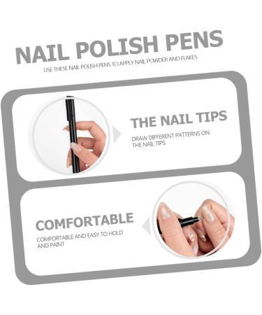Beatifufu Nail Pen Gel Nail Polish Nail Tools Pen Nail Graffiti Pen Drawing Painting Dots Nail Tool Gel Nail Liner Step 14X1X1CM Black - Buy Online on GoSupps.com
