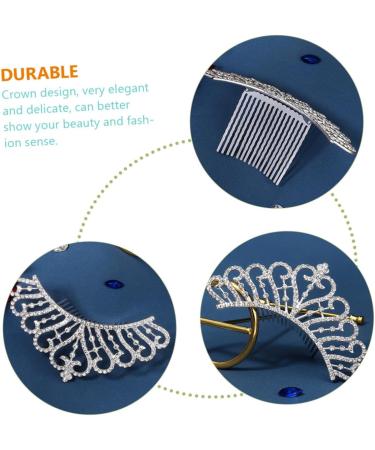 Beatifufu Crown Side Hair Comb The Crown Wig Tiara Hair Accessory for Girls Rhinestone Barrettes for Women Bride Hair Comb Clip Headdresses for Women Wedding Hair Comb Wedding Crown Hairpin - Buy Online on GoSupps.com