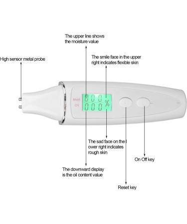 Facial Skin Tester Smart Skin Detector Pen Portable for Home Beauty Salon (White) - Buy Online on GoSupps.com