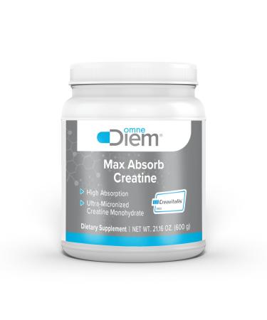 Omne Diem Micronized Max Absorb Creatine 21.16oz - 600G with Micronized Creavitalis - 120 Servings