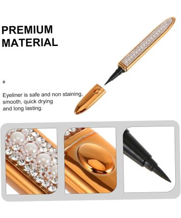 Outanaya 3pcs Self Adhesive Mascara Liquid Eyeliner Pen Matte Eyeliner Self-adhesive Eye Liner Golden Plastic - Buy Online on GoSupps.com