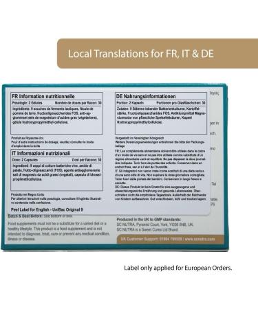 Sweet Cures Everyday Probiotics - UniBac: Unified Bacteria Live Bacteria Blend 9 - 60 Capsules - 6 Billion per dose - SC Nutra - Buy Online on GoSupps.com