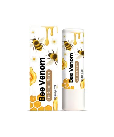 QPJUVC Bee Venom Lip Repair Balm moisturizing and caring lip balm for dry lips longlasting hydration enriched with vitamin E light and nongreasy 1
