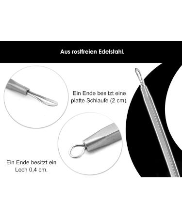 Professional Comedone Squeezer Set | Stainless Steel Blackhead Remover Loop Tool for Flawless Skin - Buy Online on GoSupps.com
