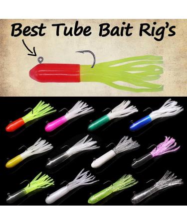 Crappie and Panfish Tube Bait Lure Kit - 130 Piece Set for Freshwater Fishing - Soft Plastic Worm Baits for Trout and Bluegill - Includes 120 Bodies and 10 Jigheads - Buy Online on GoSupps.com