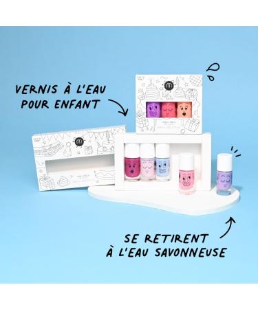 Nailmatic Kids Mermaid Nail Polish Set | Non-Toxic Glitter & Blue Lacquer for Children | 3 Years & Up | Safe Manicure for Girls - Buy Online on GoSupps.com