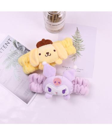 Cute Purple Kawaii Makeup Headband for Women & Girls - Perfect for Washing Face, Spa, Party, Shower - Coral Fleece Hair Accessory - Buy Online on GoSupps.com