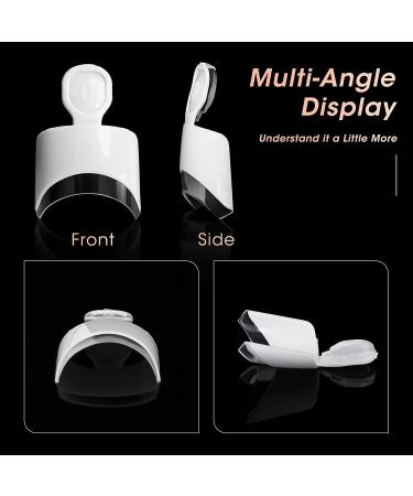 Krofaue 120PCS Short French Acrylic Nail Tips - White Half Cover False Nails for DIY Nail Art | 12 Sizes with Case - Buy Online on GoSupps.com