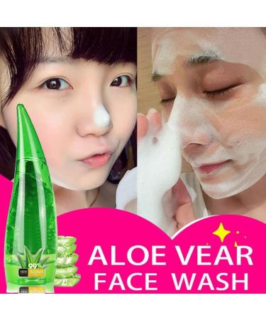 Aloe Vera Facial Wash Gel 99 Aloe Vera Soothing Moisturizing Gel Deep Cleansing Foam Balancing Oil Refreshing Daily Cleansing for All Skin Types 1 Piece - Buy Online on GoSupps.com