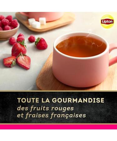 Lipton Th Noir Fruits Rouges Go t Fraise de France 12x20 Sachets Pyramid 240 Sachets - Buy Online on GoSupps.com