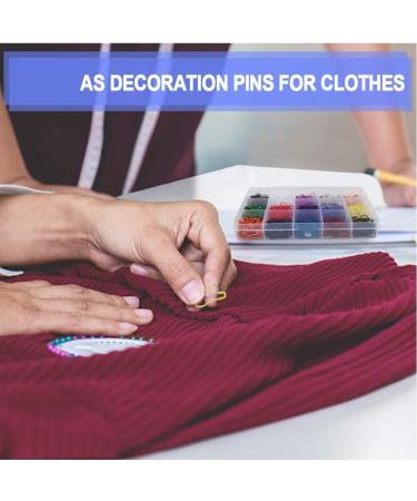 1200 Pcs Metal Safety Pins Set for Knitting and Sewing - 22 Colors Pear Shaped Pins with Storage Box - Buy Online on GoSupps.com