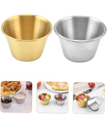 Zerodeko 4pcs Stainless Steel Dipping Sauce Cup Soy Sauce Cup Sushi Dipping Bowl Metal Sauce Cups Ketchup Dip Bowls Soup Japanese Soy Sauce Desert Dishes Household Soy Sauce Bowl - Buy Online on GoSupps.com