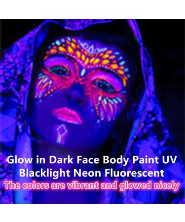 Go Ho Neon Face & Body Paint Palette - UV Glow in the Dark Water Activated Eyeliner for Halloween Makeup & Cosplay Costumes - Buy Online on GoSupps.com