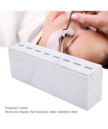 8 Holes Tweezers Holder | Tweezer Display Stand & Storage Rack with Dust Cover for Lash Extensions | Salon & Home Use (White - Buy Online on GoSupps.com