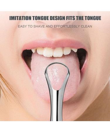 Premium Steel Tongue Cleaner Tool Set for Adults - Travel Toothbrush 3 Pack - Silver - Buy Online on GoSupps.com