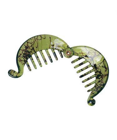 Buy Pofet Banana Clips | 2-Piece Fish Tail Hair Accessories for Women & Girls - Black White Brown - Perfect for Thick Hair - Buy Online on GoSupps.com