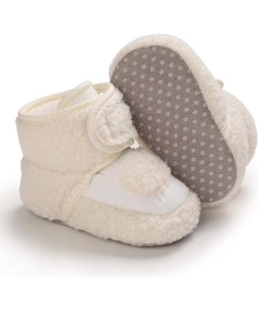MASOCIO Baby Sheep Booties | Soft Sole Infant Warm Boots 6-12 Months White - Buy Online on GoSupps.com