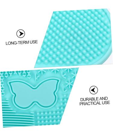 Housoutil 1pc Silicone Scrub Pad Lip Brush Cleaning Mat Brush Cleaning Plate Makeup Brush Scrubber Beauty Tool Cleaning Mat Brush Cleaning Pad Cleaning Tool Hair Make up Silica Gel Cleaner 23X17cm Green - Buy Online on GoSupps.com