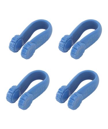 4 pieces of hand pressure point clip floral shape reduced voltage universal mini migraine relief clip acupressure clip silicone migraine relief clip more portable (blue)