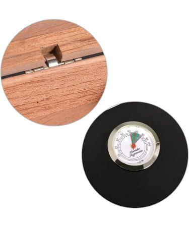 Desktop Cigar Humidor Case High Gloss Cigar Storage Box Spanish Cedar Lined Humidor with Hygrometer and Humidifier Holds 3 Cigars Red - Buy Online on GoSupps.com