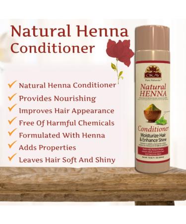 Okay Pure Naturals Henna Conditioner 10.82 oz - Natural Hair Care for Shine & Strength - Buy Online on GoSupps.com