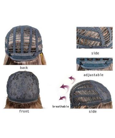 Royalfirst Women's Short Wigs with Tilted Bangs | Fluffy Soft Blonde Wigs - International Shipping Available - Buy Online on GoSupps.com