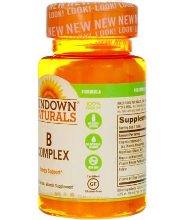 Sundown Naturals Vitamin B Complex 100 Tablets - Varied Packaging | Shop Now - Buy Online on GoSupps.com