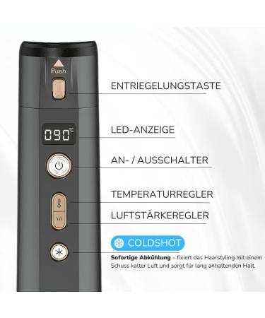 Dripl Airstyler Pro: 6-in-1 Multi-Styler for All Hair Types | Heat-Free Hair Dryer Curler & Styler with Air Technology & Coldshot Function - Buy Online on GoSupps.com