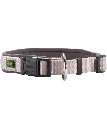 HUNTER NEOPREN VARIO PLUS collar dog collar nylon padded with neoprene 30/1.5 (XS-S) grey 30/1.5 (XS-S) grey
